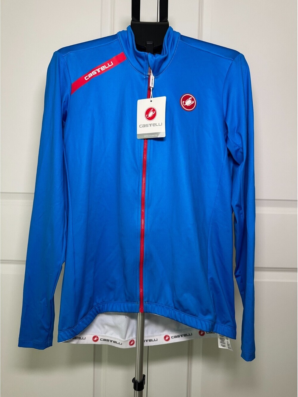 Men’s Castelli Puro Cycling Jersey Jacket, Blue, 2XL, NWT